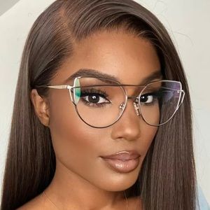 Bundle: 2 clear Oversized Cat Eye glasses (no prescription lenses)
